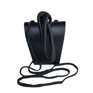 La Regale Black Satin Evening Bag Mini Purse